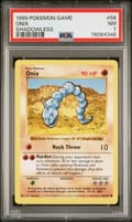 1999 Pokemon Game Onix Shadowless #56 PSA 7