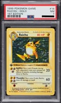 1999 Pokemon Game Raichu 1st Edition Holo #14 PSA 7