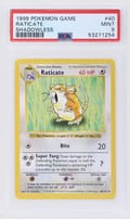 1999 Pokemon Game Raticate Shadowless #40 PSA 9