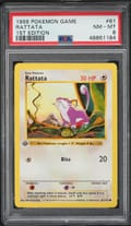 1999 Pokemon Game Rattata 1st Edition #61 PSA 8