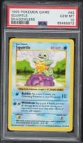 1999 Pokemon Game Squirtle Shadowless #63 PSA 10