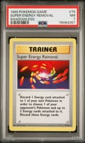 1999 Pokemon Game Super Energy Removal Shadowless #79 PSA 7