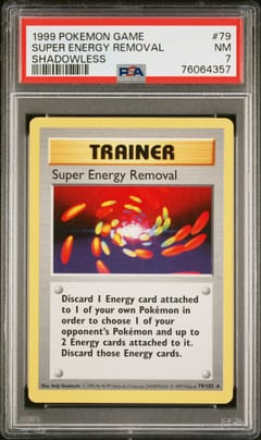 1999 Pokemon Game Super Energy Removal Shadowless #79 PSA 7
