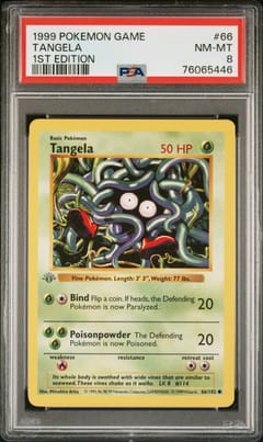 1999 Pokemon Game Tangela 1st Edition #66 PSA 8