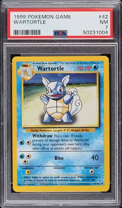 1999 Pokemon Game Wartortle #42 PSA 7