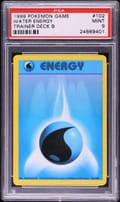 1999 Pokemon Game Water Energy Trainer Deck B #102 PSA 9