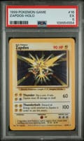 1999 Pokemon Game Zapdos-Holo #16 PSA 5