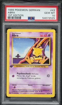 1999 Pokemon German Abra 1st Edition #43 PSA 10