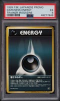 1999 Pokemon Japanese Promo Pro Trainer Mag Darkness Energy Trainer Magazine PSA 5