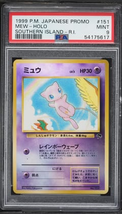 1999 Pokemon Japanese Promo Southern Islands Mew-Holo Southern Island-R.I. #151 PSA 9