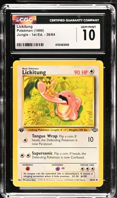 1999 Pokemon Jungle - 1st Edition Lickitung #38/64 CGC 10
