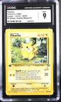 1999 Pokemon Jungle - 1st Edition Pikachu W Stamp Duelist Magazine #60/64 CGC 9