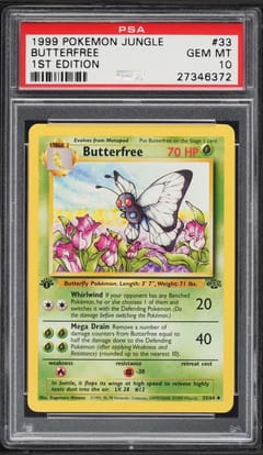 1999 Pokemon Jungle Butterfree 1st Edition #33 PSA 10