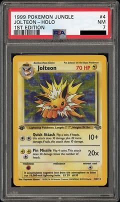 1999 Pokemon Jungle Jolteon 1st Edition Holo #4 PSA 7