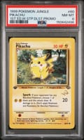 1999 Pokemon Jungle Pikachu 1st Ed.w Stp.dlst.promo #60 PSA 8