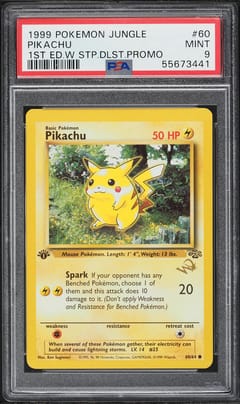 1999 Pokemon Jungle Pikachu 1st Ed.w Stp.dlst.promo #60 PSA 9