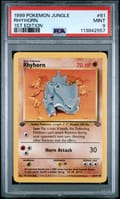 1999 Pokemon Jungle Rhyhorn 1st Edition #61 PSA 9