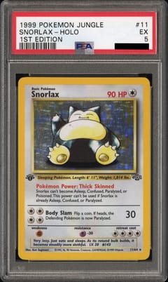 1999 Pokemon Jungle Snorlax 1st Edition Holo #11 PSA 5