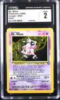 1999 Pokemon Jungle - Unlimited Mr. Mime Holo #6/64 CGC 2