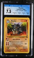 1999 Pokemon Jungle - Unlimited Rhydon #45/64 CGC 7.5