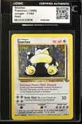 1999 Pokemon Jungle - Unlimited Snorlax Holo #11/64 CGC AUTH