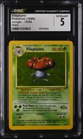 1999 Pokemon Jungle - Unlimited Vileplume Holo #15/64 CGC 5