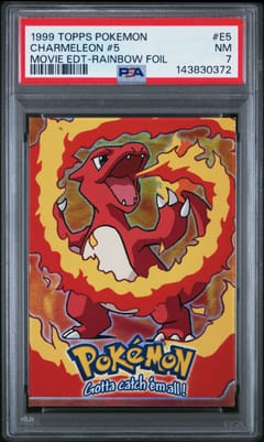 1999 Topps Pokemon the Movie Edt Charmeleon #5 Rainbow Foil #E5 PSA 7