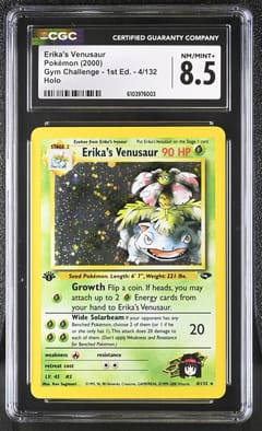 2000 Gym Challenge - 1st Ed. Erika's Venusaur Holo #4/132 CGC 8.5