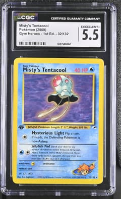 2000 Gym Heroes - 1st Ed. Misty's Tentacool #32/132 CGC 5.5