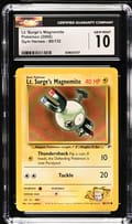 2000 Gym Heroes Lt. Surge's Magnemite #80/132 CGC GM10