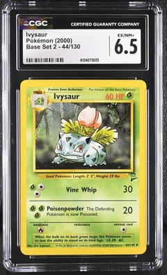 2000 Pokemon Base Set 2 Ivysaur #44/130 CGC 6.5
