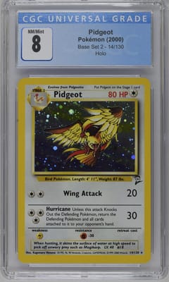 2000 Pokemon Base Set 2 Pidgeot Holo #14/130 CGC 8