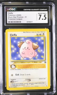 2000 Pokemon Black Star Promos - WotC Cleffa Pokémon League #31 CGC 7.5