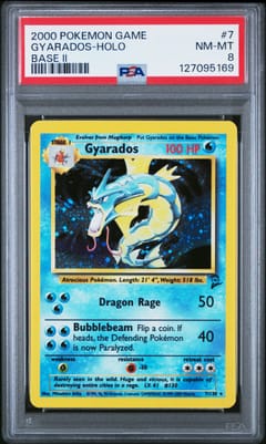 2000 Pokemon Game Base II Gyarados-Holo Base II #7 PSA 8