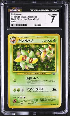2000 Pokemon Gold, Silver, to a New World Japanese Bellossom Holo CGC 7