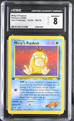 2000 Pokemon Gym Challenge - 1st Edition Misty's Psyduck #90/132 CGC 8
