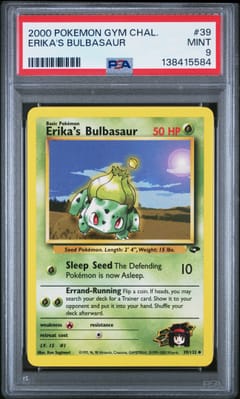2000 Pokemon Gym Challenge Erika's Bulbasaur #39 PSA 9