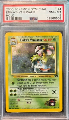 2000 Pokemon Gym Challenge Erika's Venusaur Holo #4 PSA 8