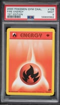 2000 Pokemon Gym Challenge Fire Energy 1st Edition #128 PSA 9
