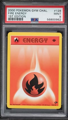 2000 Pokemon Gym Challenge Fire Energy 1st Edition #128 PSA 9