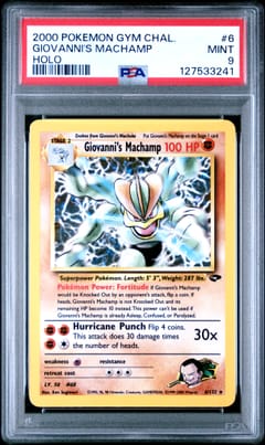 2000 Pokemon Gym Challenge Giovanni's Machamp Holo #6 PSA 9