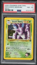 2000 Pokemon Gym Challenge Giovanni's Nidoking Holo #7 PSA 8