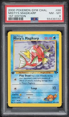 2000 Pokemon Gym Challenge Misty's Magikarp 1st Edition #88 PSA 8