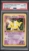 2000 Pokemon Gym Challenge Sabrina's Drowzee 1st Edition #95 PSA 10