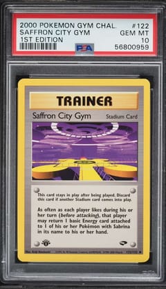 2000 Pokemon Gym Challenge Saffron City Gym 1st Edition #122 PSA 10
