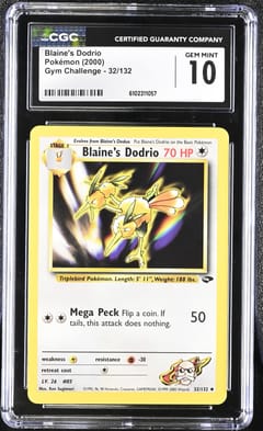 2000 Pokemon Gym Challenge - Unlimited Blaine's Dodrio #32/132 CGC 10