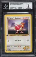 2000 Pokemon Gym Heroes 1st Edition Lt. Surge's Spearow U #52 BGS 9