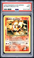 2000 Pokemon Gym Heroes Blaine's Growlithe #35 PSA 9