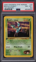 2000 Pokemon Gym Heroes Brock's Zubat 1st Edition #24 PSA 8.5