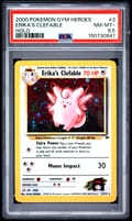 2000 Pokemon Gym Heroes Erika's Clefable Holo #3 PSA 8.5